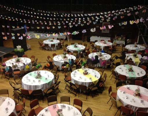 The Black-E Main Hall wedding setup