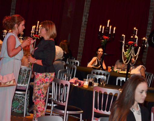 The Main Space used for a Social Event, guests chatting.