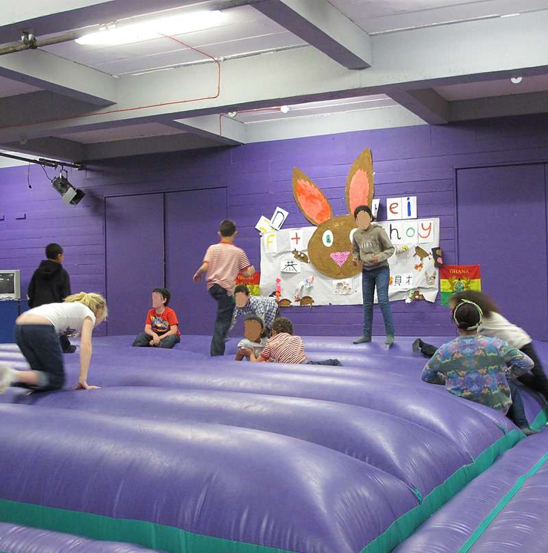 Children enjoy 'balloon" play in the studio