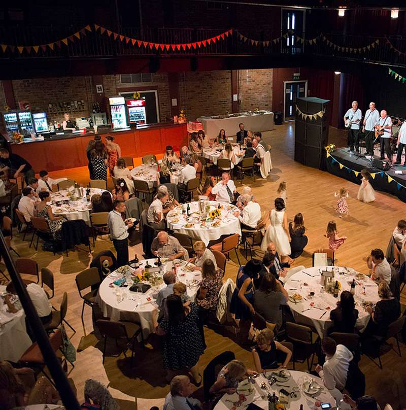 Main Area Wedding Setup at the Black-E