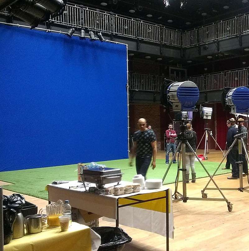 Film Shoot Setup in the Black-E building's Main Space