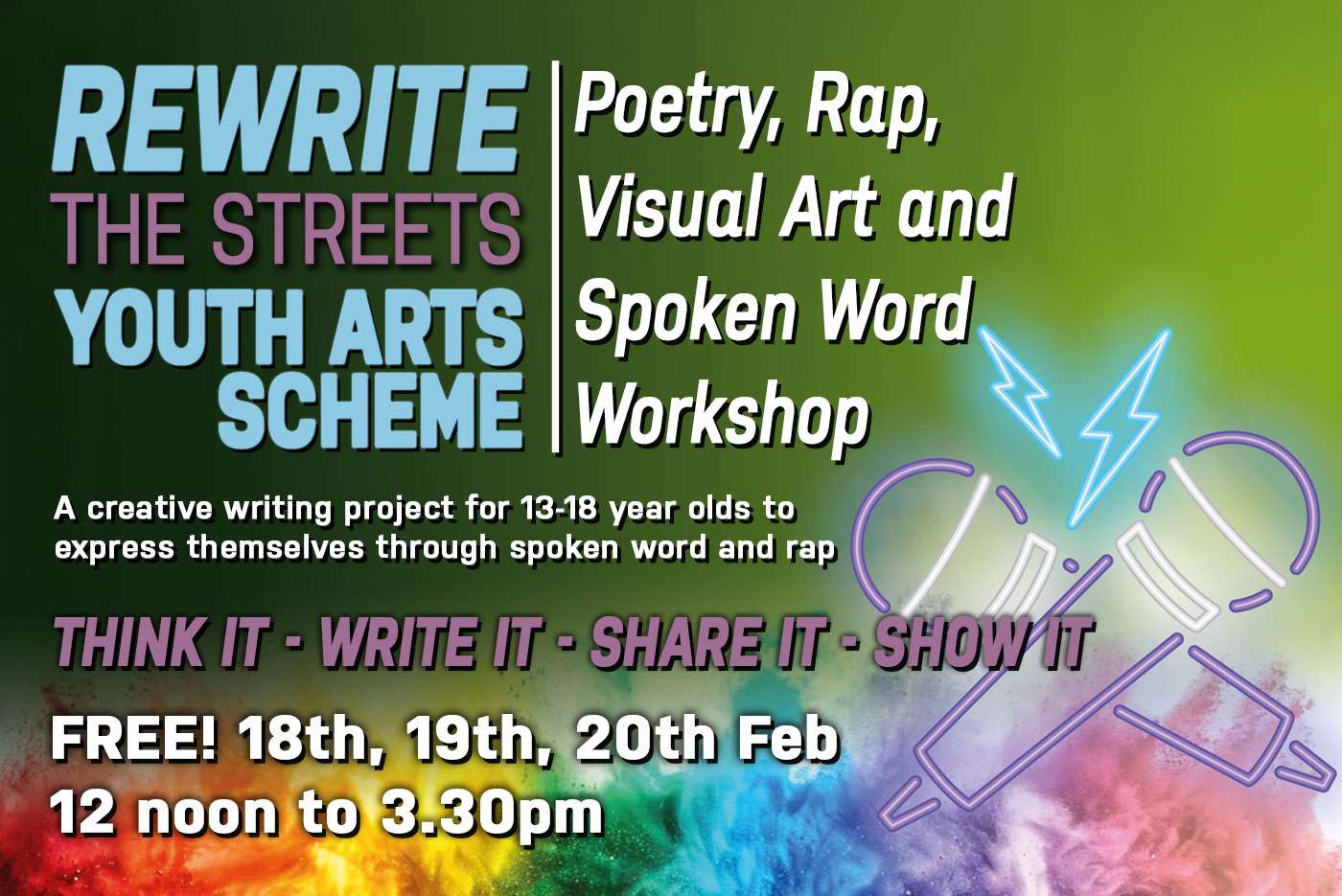 Rewrite the Streets - Youth Arts Scheme. Spoken Word Workshop